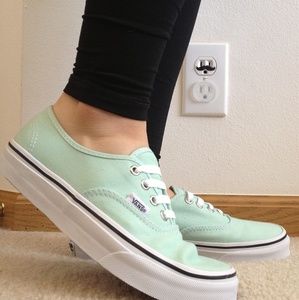 pastel mint green vans